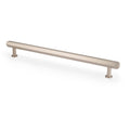 Alexander & Wilks Vesper Hex T-Bar Cabinet Pull in brushed nickel finish, featuring a sleek bar design with two cylindrical ends for secure mounting.
