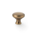 Wade Round Cupboard Knob Antique Brass 32mm
