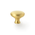 Wade Round Cupboard Knob Satin Brass 38mm