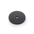 Alexander & Wilks Circular Backplate in black, featuring a flat circular design with a central hole for mounting or fitting purposes.