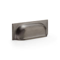 Alexander & Wilks Quantock Cup Handle in a brushed nickel finish, featuring a smooth, curved design with a rectangular backplate for easy installation.