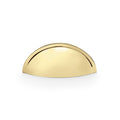 Alexander & Wilks Quieslade Cup Handle in polished gold finish, designed with a curved shape and a smooth surface for easy gripping.
