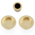Sliding Door Pull Kit Satin Brass PVD Love Handles uk