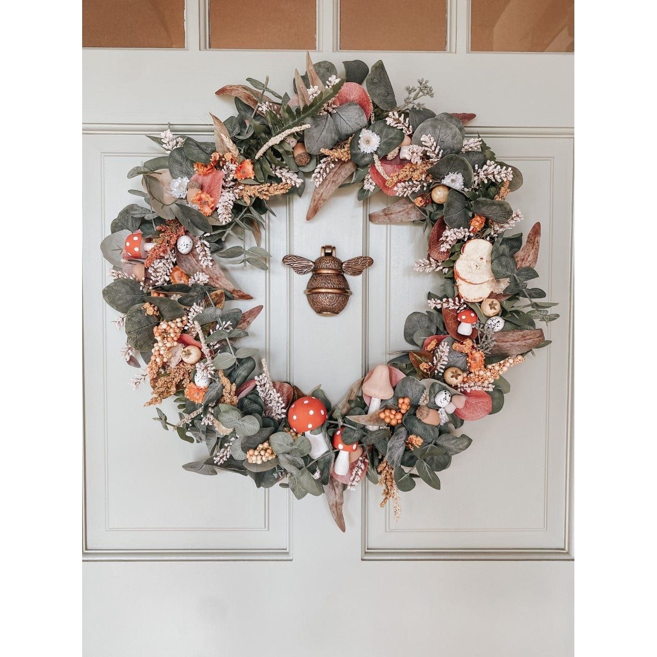 Brass Bumble Bee Door Knocker - Antique Copper Finish - Brass bee