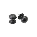 Spira Brass Octagonal Rim/Mortice Door Knob in a textured black finish, featuring an octagonal design and mounted on a matching square plate.