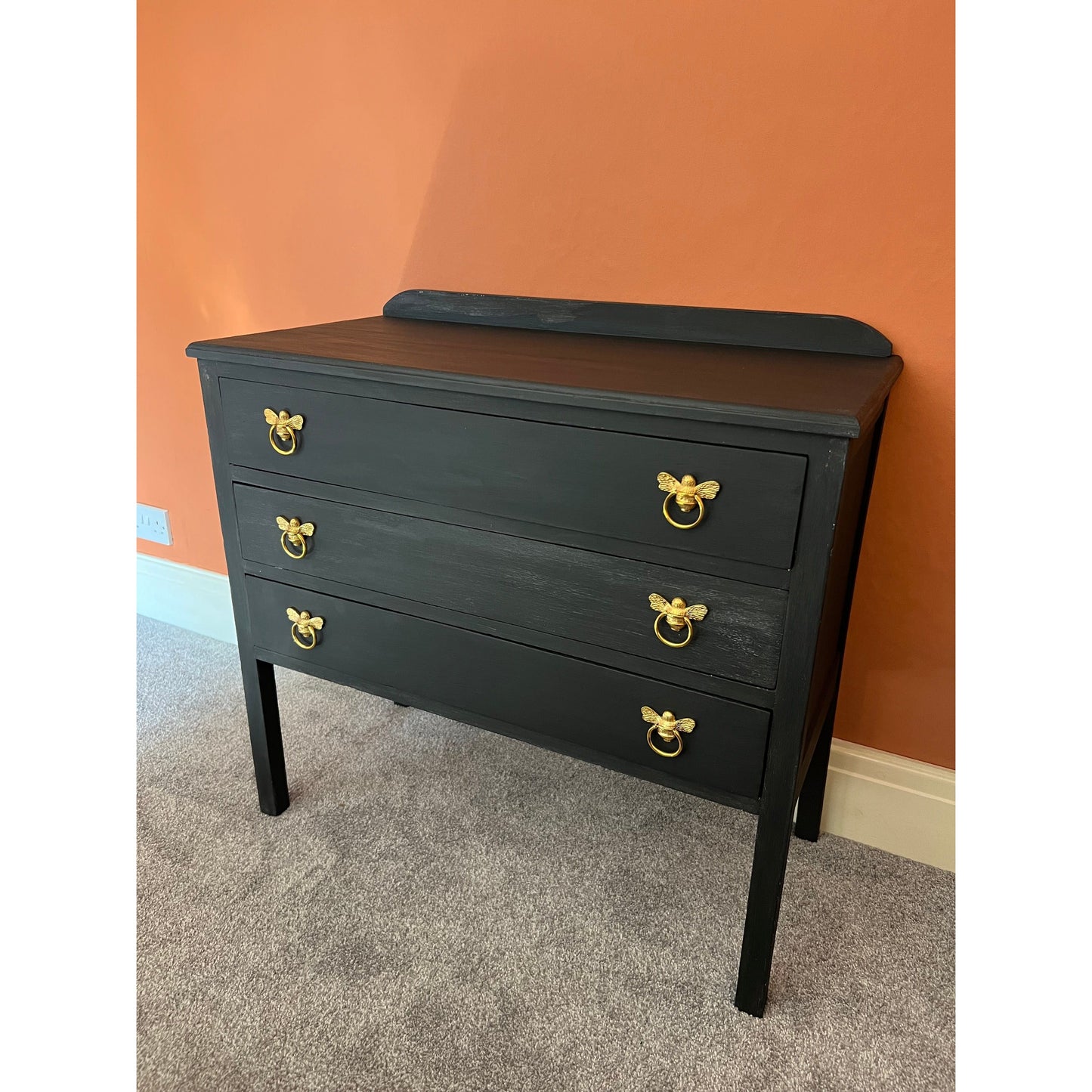 Brass Bee Ring Pull Cabinet Handle - Brass Finish - Brass bee