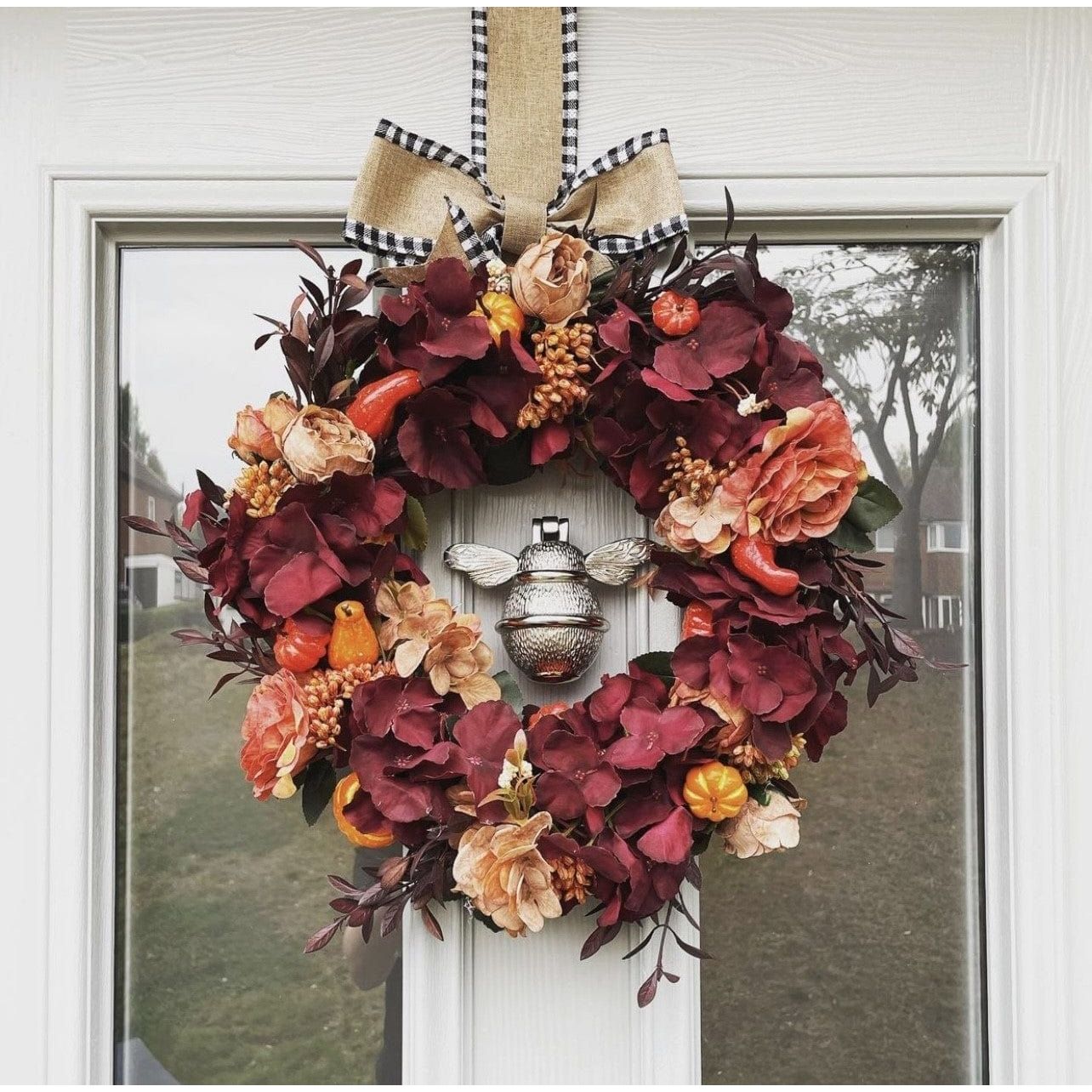 Brass Bumble Bee Door Knocker - Nickel Finish - Brass bee