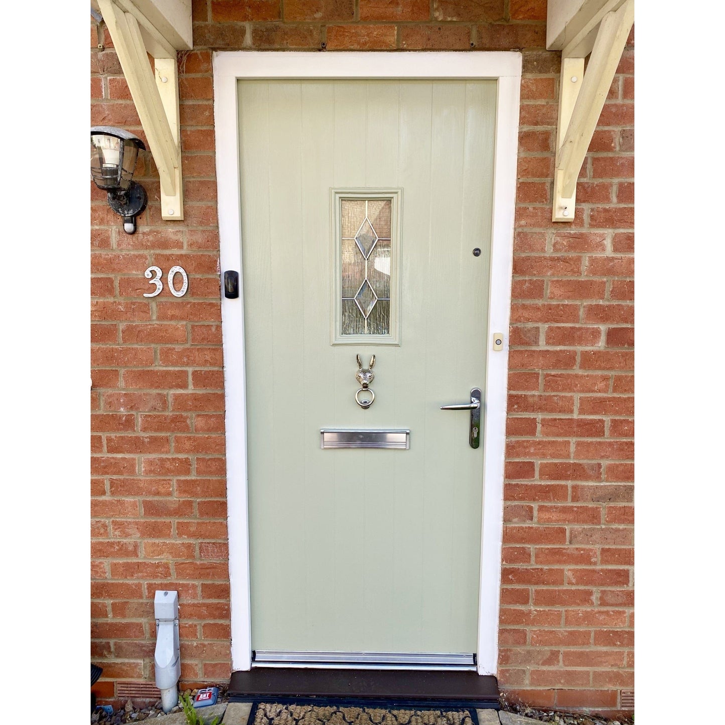 Brass Hare Door Knocker - Nickel Finish - Brass bee