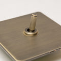 Brass Bee Antique Brass Knurled Switch — Single Dimmer