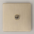 Brass Bee Antique Brass Knurled Switch — Single Dimmer