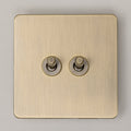 Brass Bee Antique Brass Knurled Switch — Single Dimmer