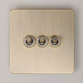 Brass Bee Antique Brass Knurled Switch — Single Dimmer