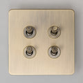 Brass Bee Antique Brass Knurled Switch — Single Dimmer