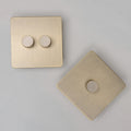 Brass Bee Antique Brass Knurled Switch — Single Dimmer