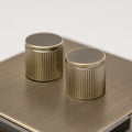 Brass Bee Antique Brass Knurled Switch — Single Dimmer