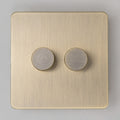 Brass Bee Antique Brass Knurled Switch — Single Dimmer