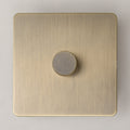 Brass Bee Antique Brass Knurled Switch — Single Dimmer