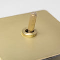 Satin Brass Switches and Sockets - Straight Knurled Design