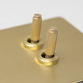 Satin Brass Switches and Sockets - Straight Knurled Design