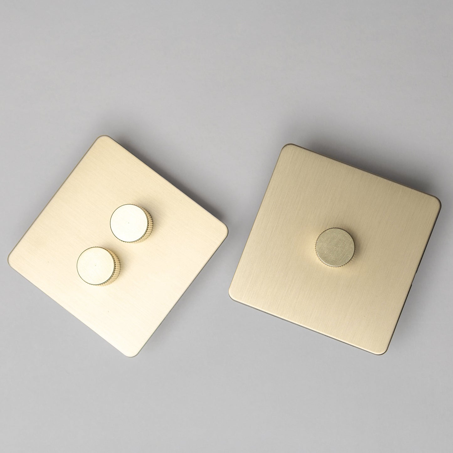 Satin Brass Switches and Sockets - J Series