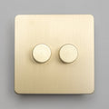 Satin Brass Switches and Sockets - Straight Knurled Design