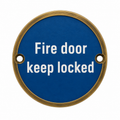 Fire Door Keep Locked Sign