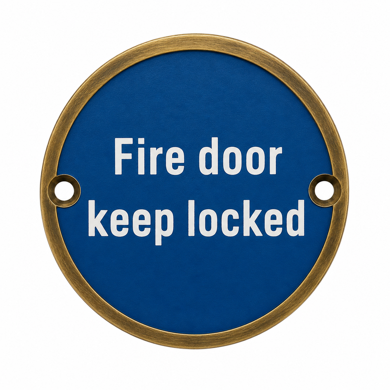 Fire Door Keep Locked Sign