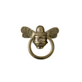 Brass Bee Ring Pull Cabinet Handle - Brass Finish - Brass bee