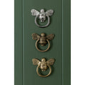 Brass Bee Ring Pull Cabinet Handle - Brass Finish - Brass bee