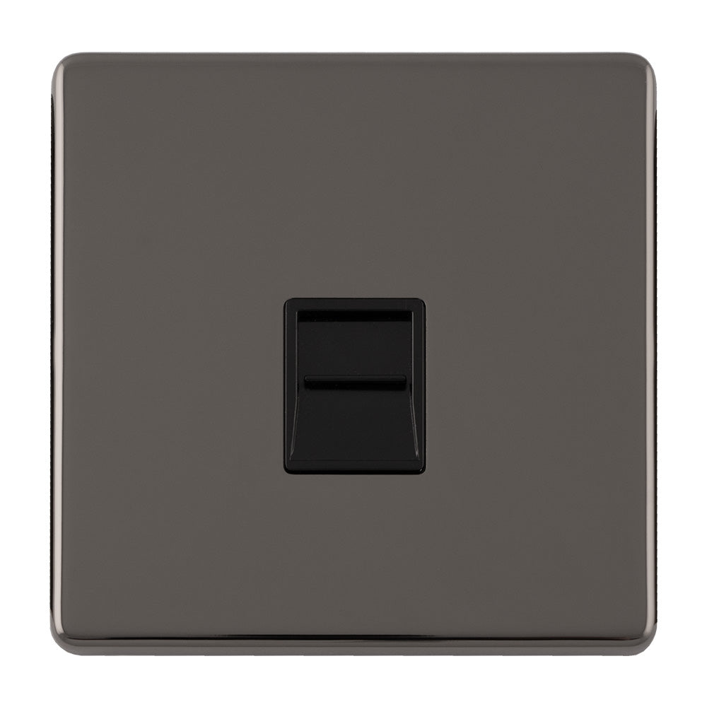 Concealed 3mm Telephone Slave - Black Nickel