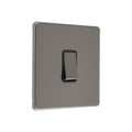 Concealed 3mm 1 Gang 20Amp Dp Switch & Neon - Black Nickel