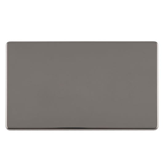 Concealed 3mm Double Blank Plate - Black Nickel
