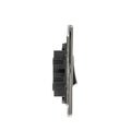 Concealed 3mm 3 Gang 10Amp 2Way Switch - Black Nickel