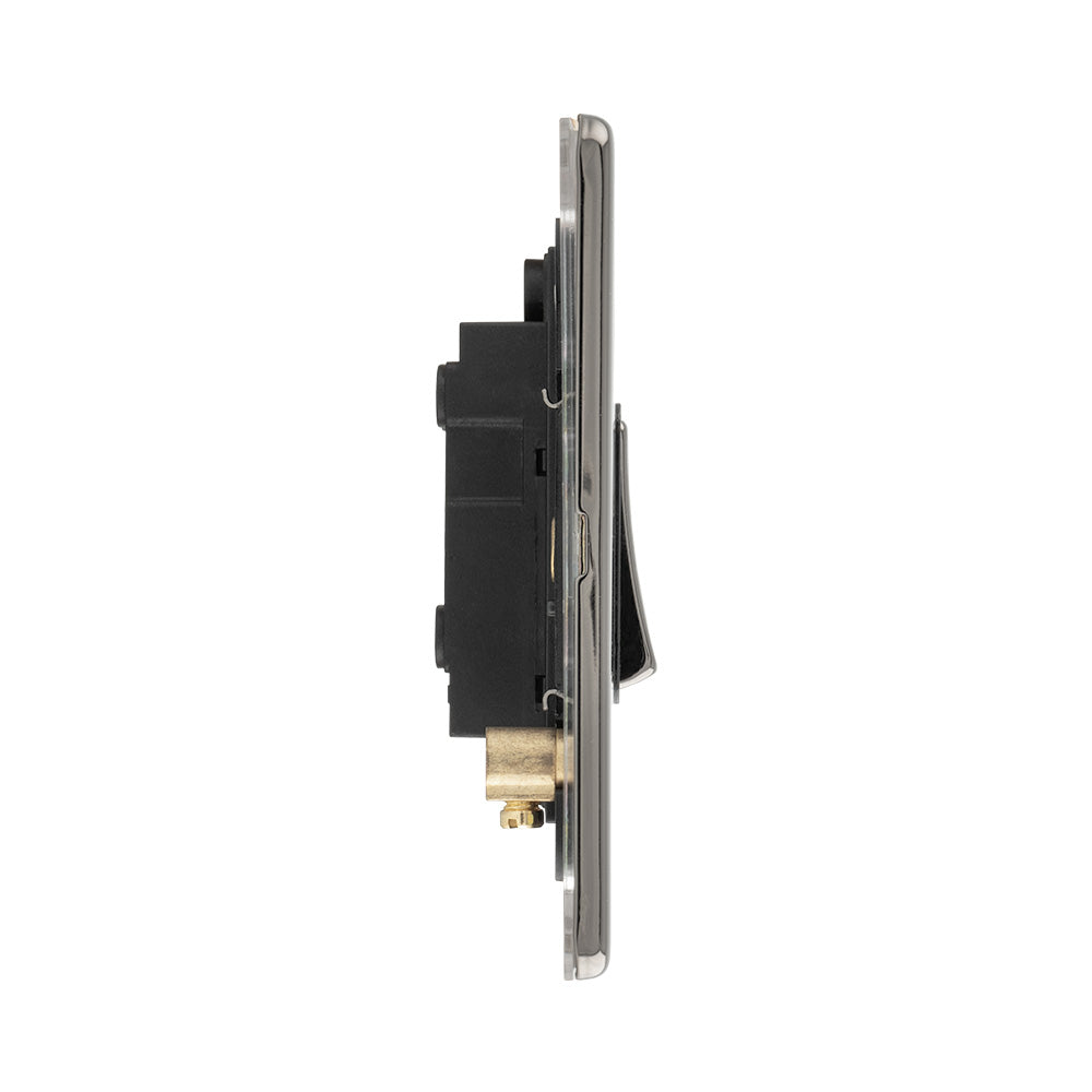 Concealed 3mm 1 Gang Intermediate Switch - Black Nickel