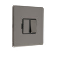 Concealed 3mm 13Amp Switched Fuse Spur With Flex Outlet - Black Nickel