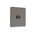 Concealed 3mm 1 Gang 10Amp 2Way Toggle Switch Black Nickel Plate - Black Nickel