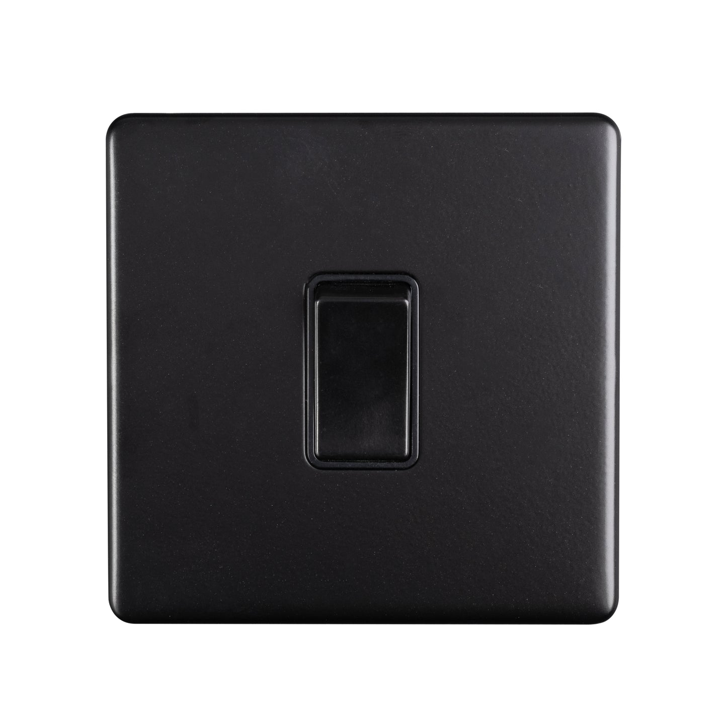 Stainless steel 1 Gang Switch - Matt Black