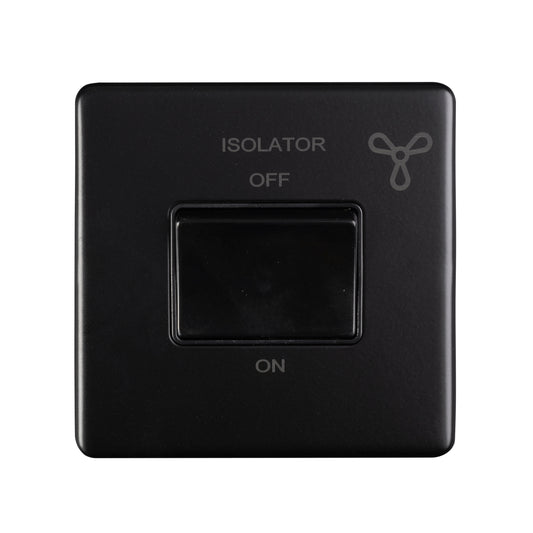 Stainless steel Fan Switch - Matt Black