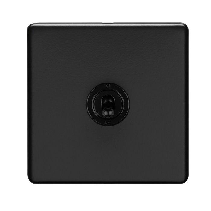 1–4 Gang 10Amp 2 Way Toggle Switch – Matt Black 1 Gang