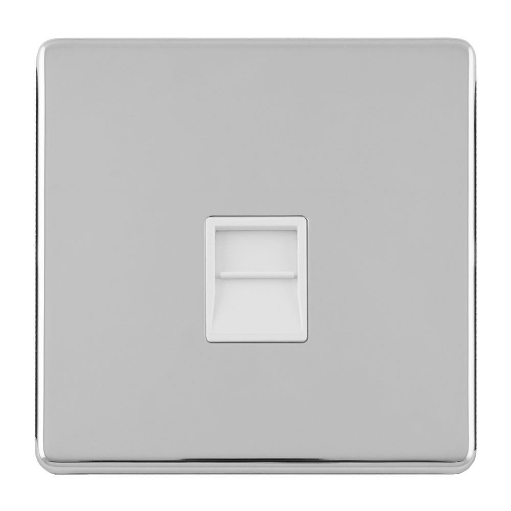 Concealed 3mm Telephone Slave - Polished Chrome