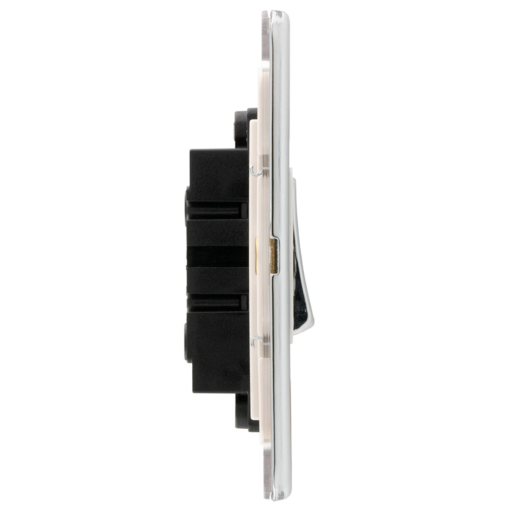 Concealed 3mm 4 Gang 10Amp 2Way Switch - Polished Chrome