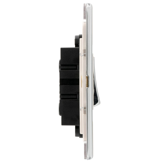 Concealed 3mm 4 Gang 10Amp 2Way Switch - Polished Chrome