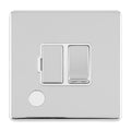 Concealed 3mm 13Amp Switched Fuse Spur With Flex Outlet - Polished Chrome