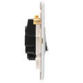 Concealed 3mm 13Amp Switched Fuse Spur - Polished Chrome