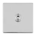 Concealed 3mm 1 Gang 10Amp 2Way Toggle Switch Polished Chrome Plate - Polished Chrome