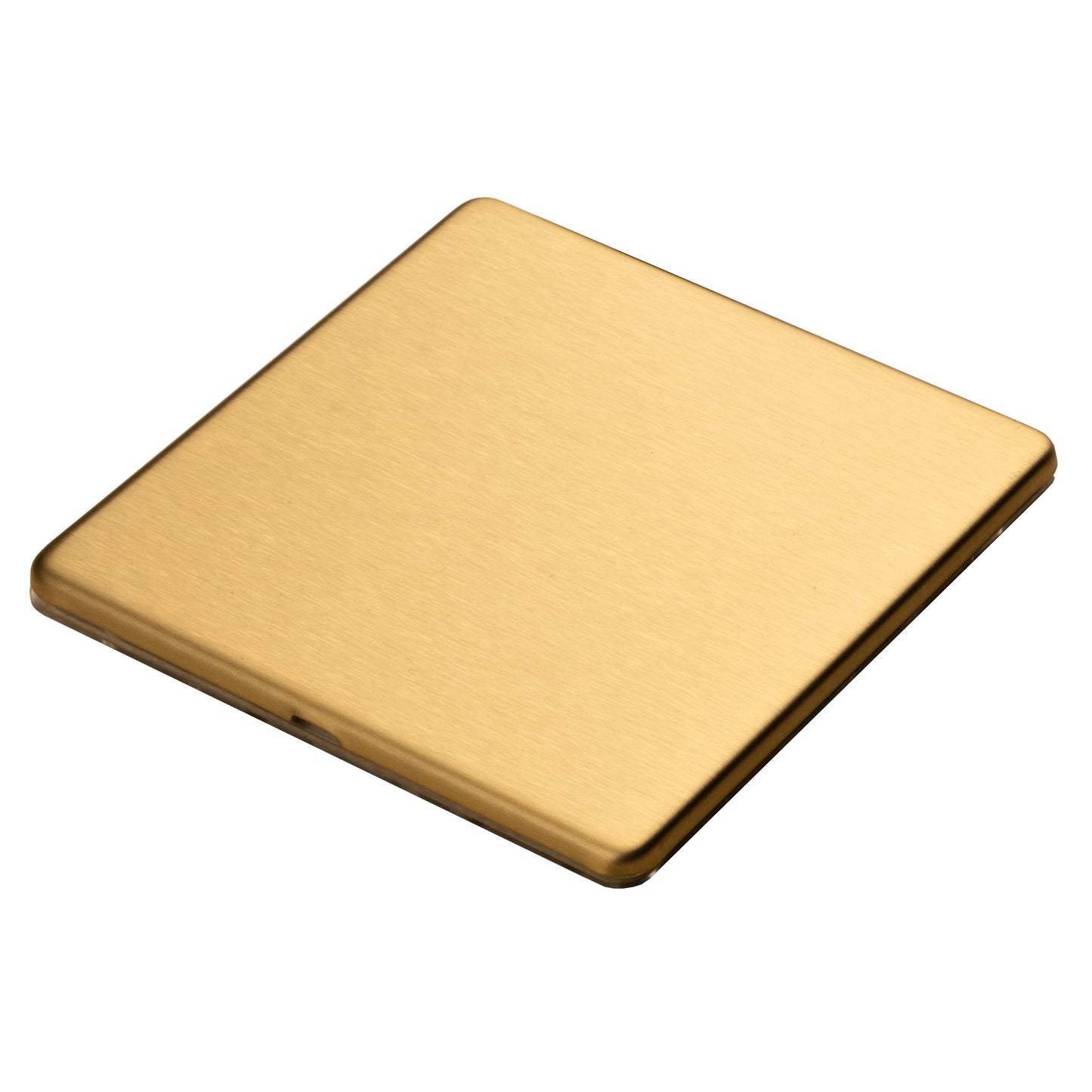 Concealed 3mm Single Blank Plate - Satin Brass