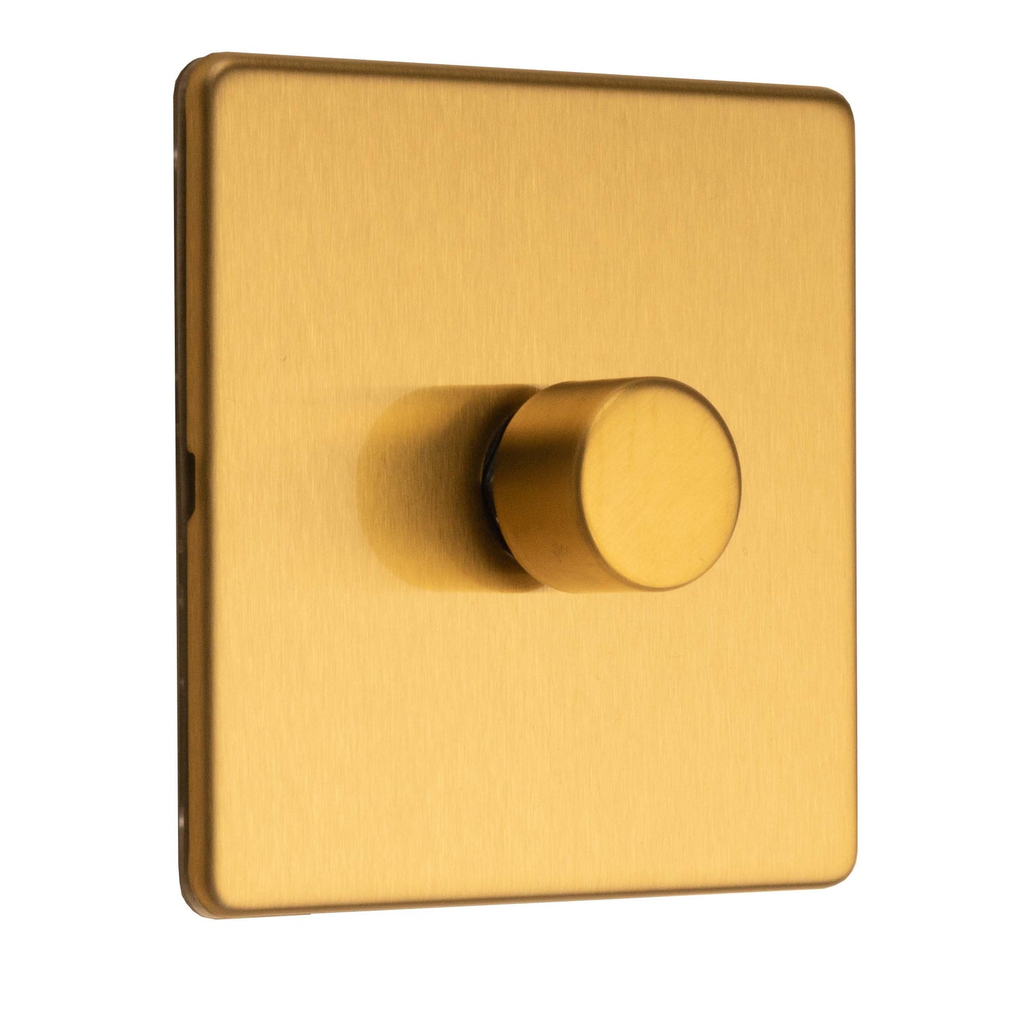 Concealed 3mm 1 Gang Dimmer - Satin Brass