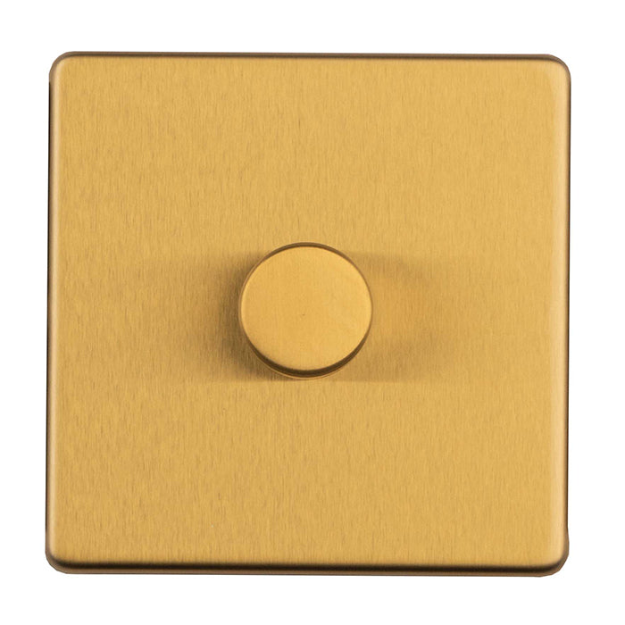 Stainless steel 1 Gang Dimmer - Satin Brass