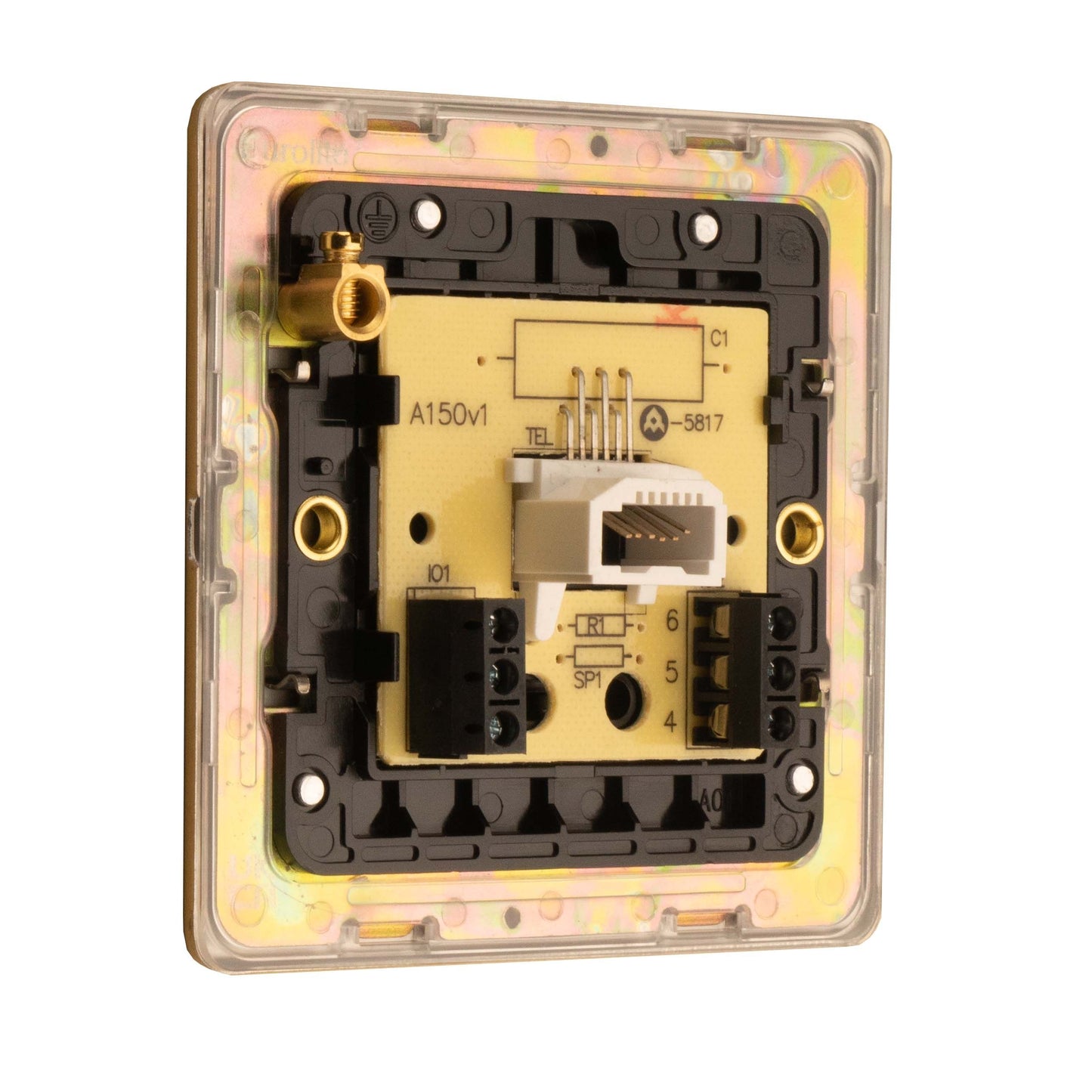 Concealed 3mm Telephone Slave - Satin Brass