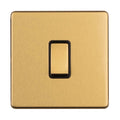 Concealed 3mm 1 Gang 10Amp 2 Way Switch - Satin Brass